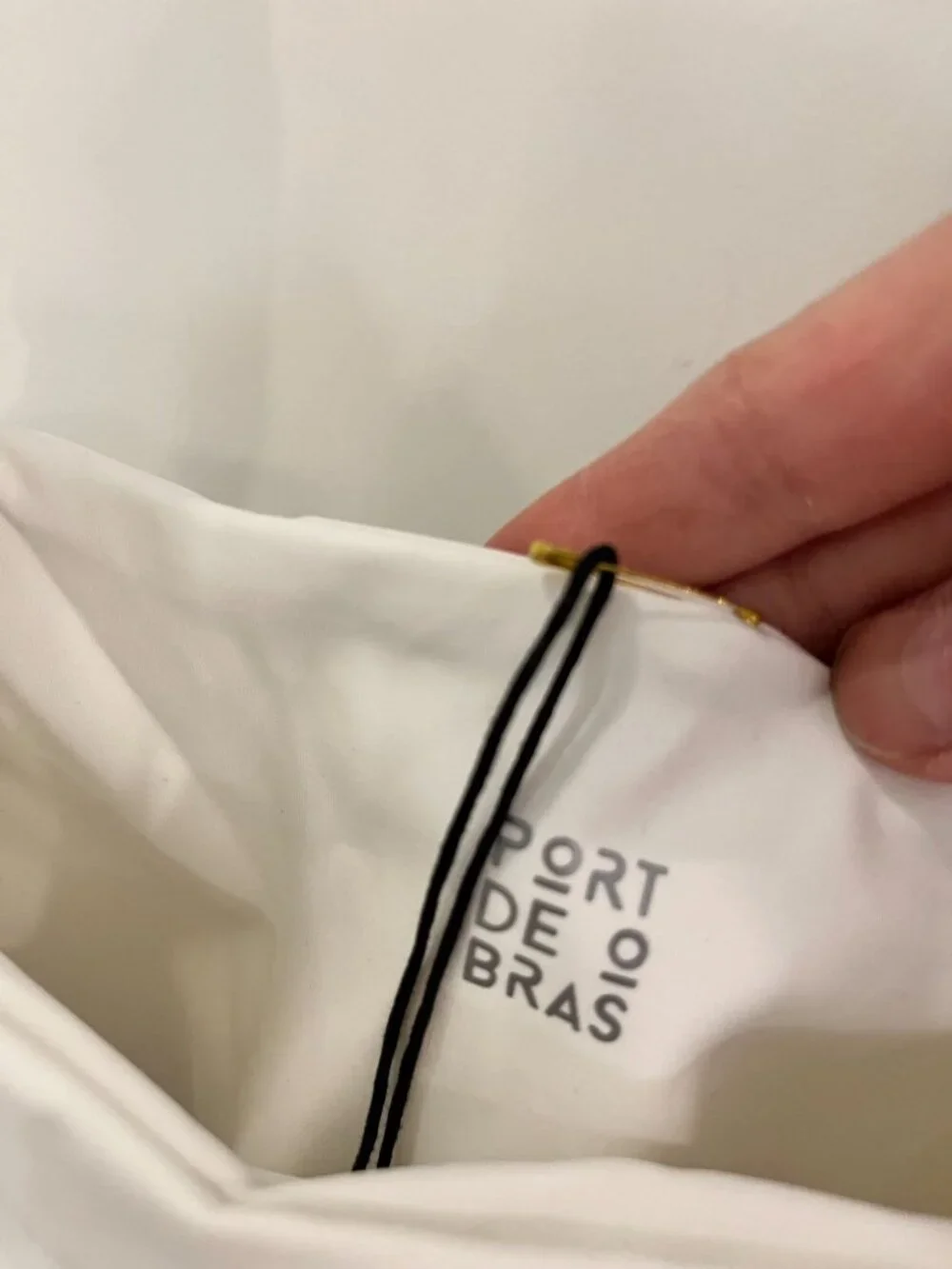 NWT Port De Bras White Scrunchie Crop Top Sports Bra Size SMALL - Picture 6 of 7